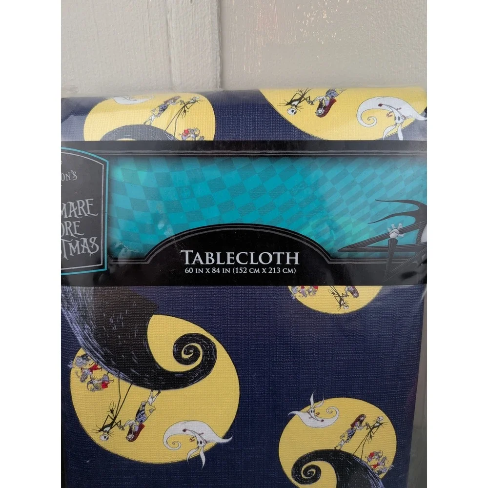 Disney Nightmare Before Christmas Tablecloth 60x84 Jack Skellington PEVA Plastic